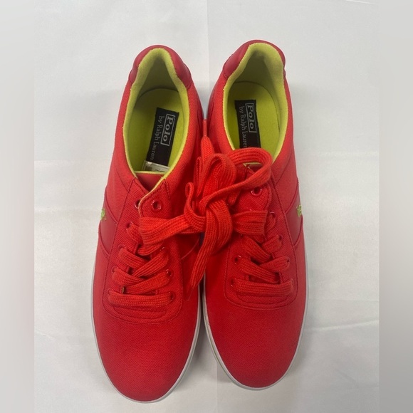 NWOT POLO Ralph Lauren bright and green sneakers. So bright and cheery! Size 7. - Picture 2 of 5